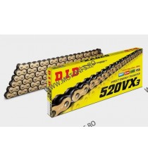 DID - Lant 520VX3 cu 130 zale - [Gold] X-Ring Steel color, ZJ conn.link 1-465-130 / N DID RACING CHAIN Acasa 427,00 lei 384,3...