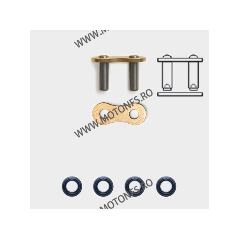 DID - Za de legatura 530VX3 ZJ - [Gold] cu nit D.I.D's ZJ Semi-press Fit Type Rivet Connecting Link 1-665-004 / 103084ZJ DID ...