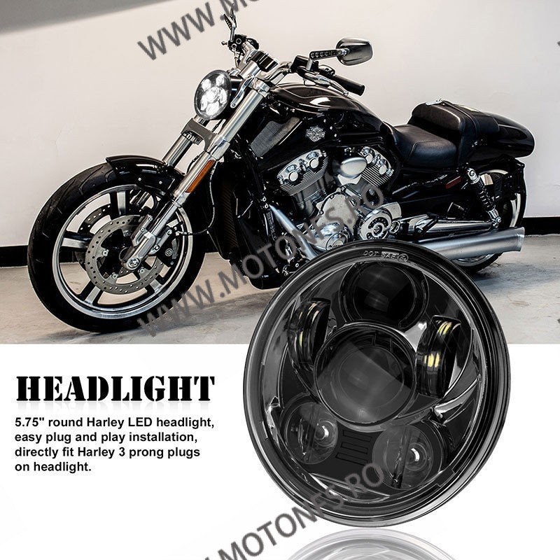 FAR 5.75 (INCH) LED Universal Omologat E9 Cafe Racer Chopper, Bobber HARLEY DAVIDSON 057b  Faruri Moto Universale 295,00 lei ...