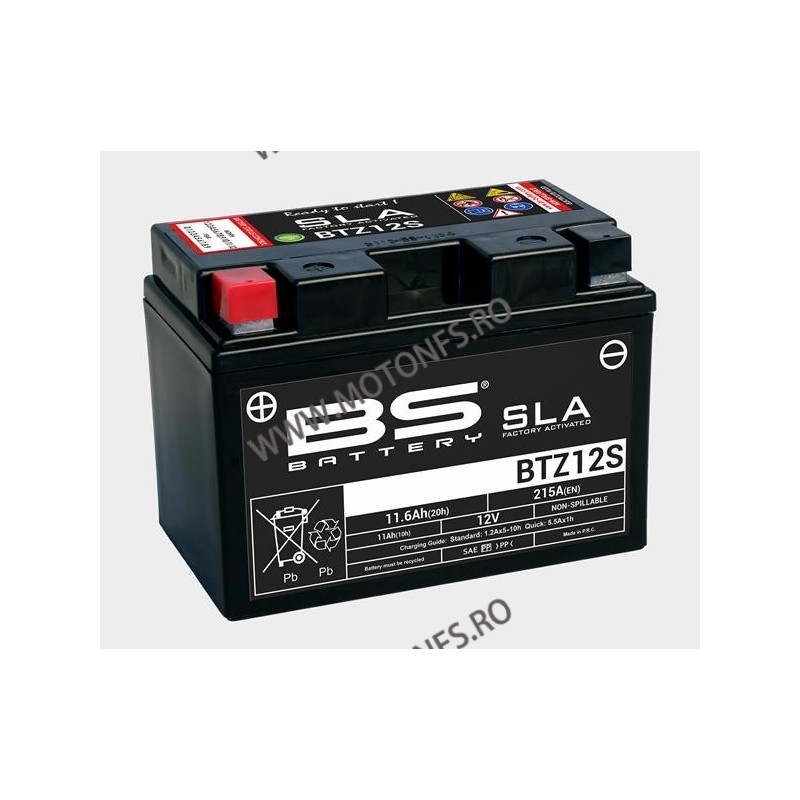 BTZ12S-BS Maintenance free battery - max. 20° tilt BS-BATTERY (YTZ12S-BS) 700.300697 / 297-680 BS BATTERY BS BATTERY 345,00 l...