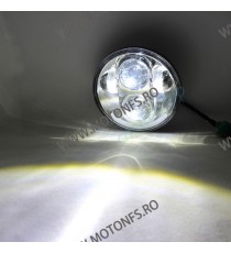 FAR 5.75 (INCH) LED Universal Omologat E9 Cafe Racer Chopper, Bobber HARLEY DAVIDSON ms575r03b  Faruri Moto Universale 280,00...