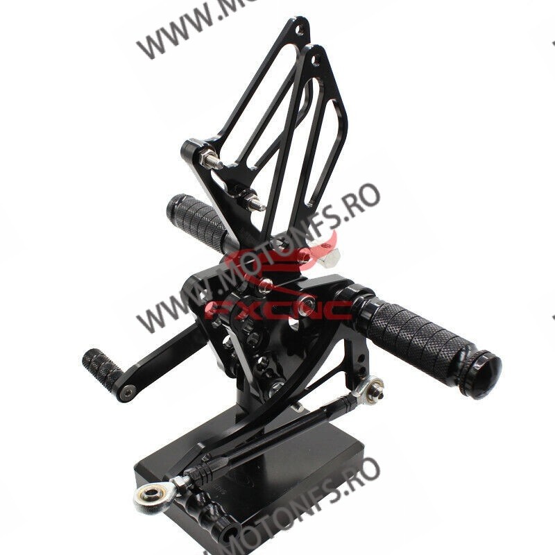 GSXR1000 2005 2006 Negre / Rosu FXCNC RACING Scarita din aluminiu cu posibilitate de reglare pozitie GLDIA9  Scarite Racing c...