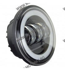 4.5 INCH 2Bucati PROIECTOARE CEATA LED Omologat E9 Cafe Racer Chopper, Bobber HARLEY DAVIDSON MS-FG30B-1  Faruri Moto Univers...