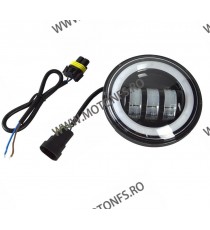 4.5 INCH 2Bucati PROIECTOARE CEATA LED Omologat E9 Cafe Racer Chopper, Bobber HARLEY DAVIDSON MS-FG30B-1  Faruri Moto Univers...