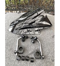 Parbriz universal fumuriu Suportii Lungimea 16CM Pt Ghidon 22mm/ 25mm/ 28mm moto naked Street Bike 3M8KL 3M8KL  Parbriz unive...