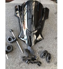 Parbriz universal fumuriu Suportii Lungimea 16CM Pt Ghidon 22mm/ 25mm/ 28mm moto naked Street Bike XA-0189 XA-0189  Parbriz u...