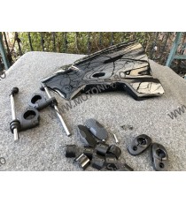 Parbriz universal fumuriu Suportii Lungimea 16CM Pt Ghidon 22mm/ 25mm/ 28mm moto naked Street Bike XA-0189 XA-0189  Parbriz u...