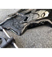 Parbriz universal fumuriu Suportii Lungimea 16CM Pt Ghidon 22mm/ 25mm/ 28mm moto naked Street Bike XA-0189 XA-0189  Parbriz u...