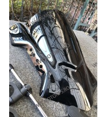 Parbriz universal fumuriu Suportii Lungimea 16CM Pt Ghidon 22mm/ 25mm/ 28mm moto naked Street Bike XA-0189 XA-0189  Parbriz u...