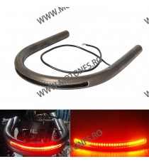 Latimea 230mm Cadru Suport Saua Drept Spate Cu Stop Frana Semnalizare LED Material Otel Cafe Racer S108Q S108Q  Saua / Cadru ...