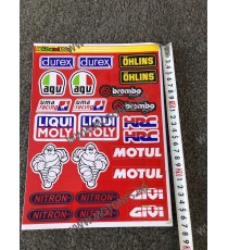 Set Autocolant / Stickere Pentru Carena Moto MOTUL GIVI NITRON LIQUI MOLY BREMBO OHLINS DUREX AGV UMA RACING P4227  Autocolan...