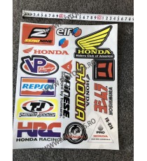 Set Autocolant / Stickere Pentru Carena Moto ZERONINE YOSHIMURA ELF HONDA DAINESE HRC RACING VP RACING FUELS JKL4C  Autocolan...