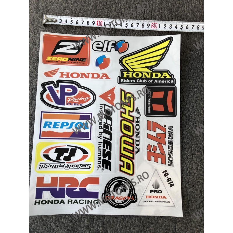 Set Autocolant / Stickere Pentru Carena Moto ZERONINE YOSHIMURA ELF HONDA DAINESE HRC RACING VP RACING FUELS JKL4C  Autocolan...