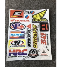 Set Autocolant / Stickere Pentru Carena Moto ZERONINE YOSHIMURA ELF HONDA DAINESE HRC RACING VP RACING FUELS JKL4C  Autocolan...