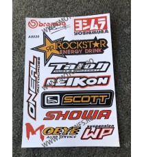 Set Autocolant / Stickere Pentru Carena Moto BREMBO YOSHIMURA ROCKSTAR TALON REIKON SCOTT SHOWA WP SUSPENSION 47UYL  Autocola...