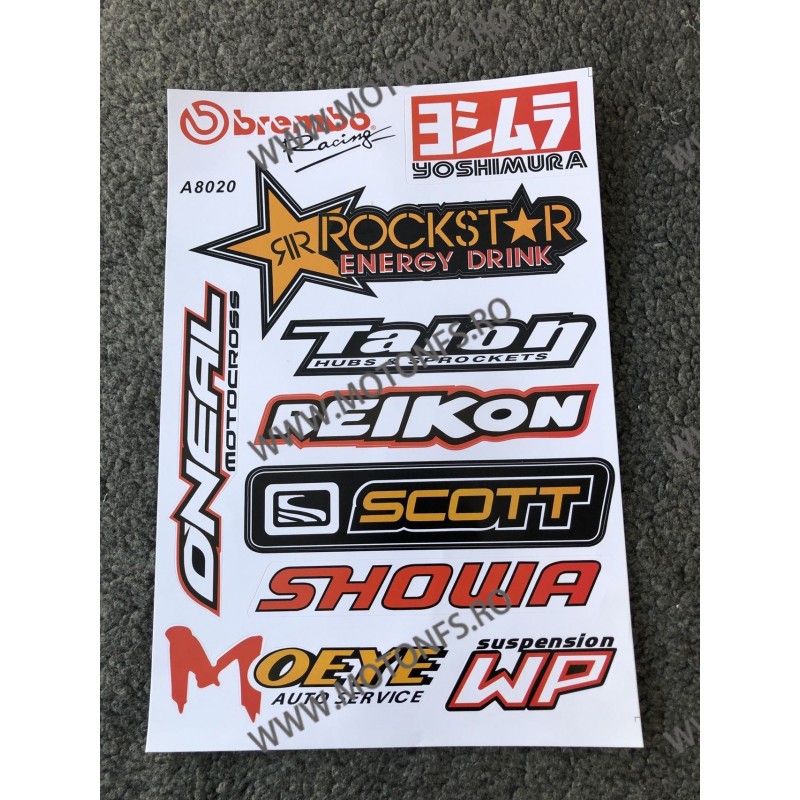 Set Autocolant / Stickere Pentru Carena Moto BREMBO YOSHIMURA ROCKSTAR TALON REIKON SCOTT SHOWA WP SUSPENSION 47UYL Autocola... Set Autocolant / Stickere Pentru Carena Moto BREMBO YOSHIMURA ROCKSTAR TALON REIKON SCOTT SHOWA WP SUSPENSION 47UYL Autocola...