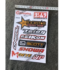 Set Autocolant / Stickere Pentru Carena Moto BREMBO YOSHIMURA ROCKSTAR TALON REIKON SCOTT SHOWA WP SUSPENSION 47UYL  Autocola...