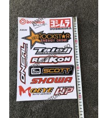 Set Autocolant / Stickere Pentru Carena Moto BREMBO YOSHIMURA ROCKSTAR TALON REIKON SCOTT SHOWA WP SUSPENSION 47UYL  Autocola...