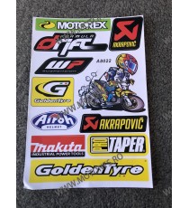 Set Autocolant / Stickere Pentru Carena Moto MOTOREX AKRAPOVIC DRIFT MAKITA PRO TAPER GOLDENTYRE ZW0N4  Autocolant / Stikare ...