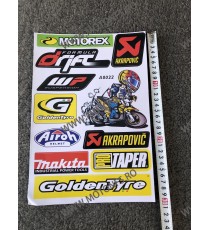 Set Autocolant / Stickere Pentru Carena Moto MOTOREX AKRAPOVIC DRIFT MAKITA PRO TAPER GOLDENTYRE ZW0N4  Autocolant / Stikare ...