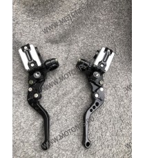 22MM Set 2 Manete Scurte frana / ambreiaj ＋ Pompa Hidraulica ＋prindere Oglinda Negru YDV0S YDV0S  Maneta Cu Prindere Ghidon 2...