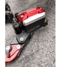 22MM Set 2 Manete Scurte frana / ambreiaj ＋ Pompa Hidraulica ＋prindere Oglinda Negru U283U  Maneta Cu Prindere Ghidon 220,00 ...