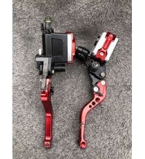 22MM Set 2 Manete Scurte frana / ambreiaj ＋ Pompa Hidraulica ＋prindere Oglinda Negru U283U  Maneta Cu Prindere Ghidon 220,00 ...