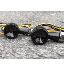 Set 2 Buc Semnale Mini Omologat e24 Semnalizatoare LED Geam Fumuriu Moto Cafe Racer Bobber Chopper Retro 2YEN5  Semnal Univer...