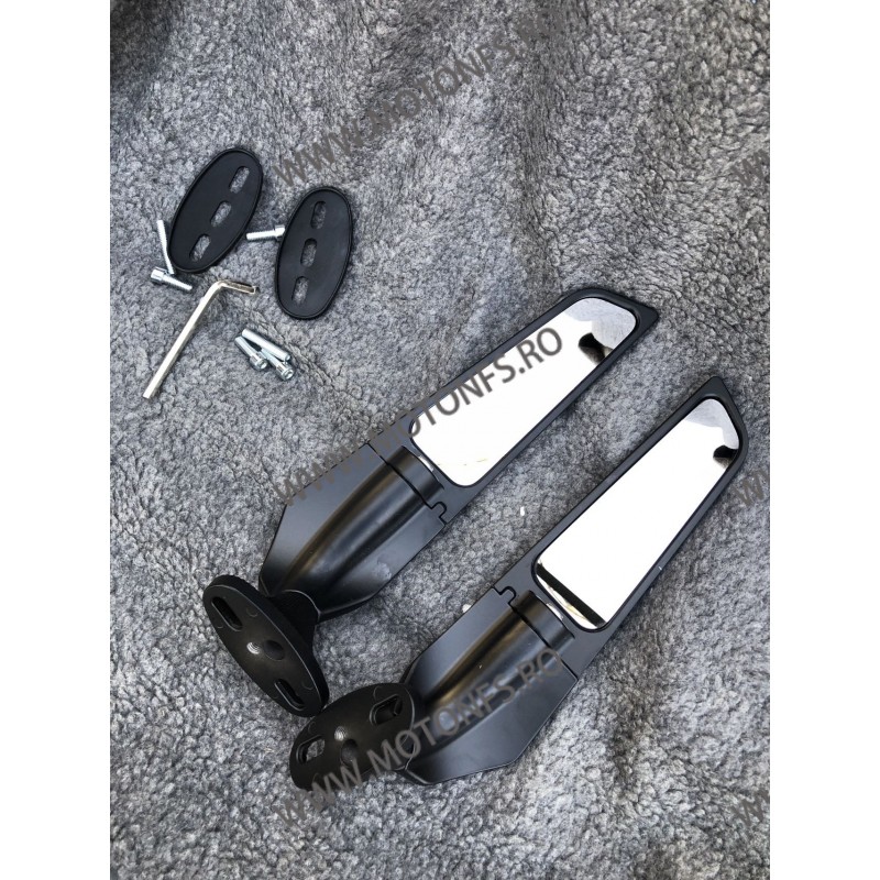 Set 2 Bucati Oglinzi Geam 156mm x 55 mm Adjustable CNC Universale Pentru Motocicleta Carene Yamaha Honda Kawasaki Suzuki BMW ...