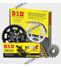DID - kit lant Honda CR125R 2000- 2007, pinioane 13/52, lant 520DZ2-118 Gold MX Racing Standard 121-014 DID RACING CHAIN Kit ...