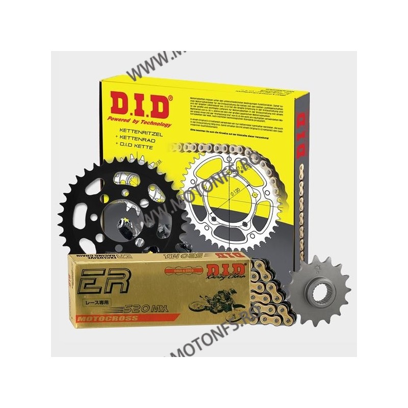 DID - kit lant Honda CRF450R 2002- 2003, pinioane 13/50, lant 520MX-118 Gold MX Racing Standard 121-055 DID RACING CHAIN Kit ...