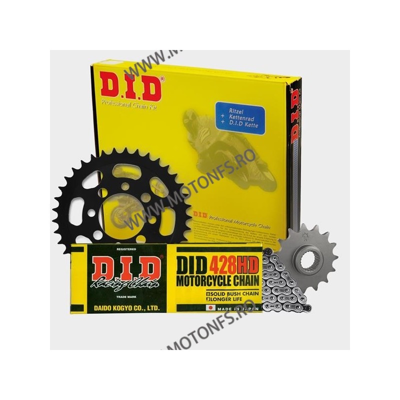 DID - kit lant Honda XR125L 2003-, pinioane 17/54, lant 428HD-132 Standard Ranforsat 121-009 / DID-101-053 DID RACING CHAIN K...