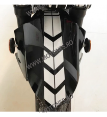 34cm x 5.5cm 1Buc Autocolant / Sticker Moto / Auto Reflectorizante Stikere Negru Alb Rosu Galben Albastru Verde Carena Moto M...