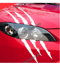 40cm x 12cm 1Buc Autocolant / Sticker Moto / Auto Reflectorizante Stikere Negru Rosu Alb Carena Moto 7D6KD  Autocolante Caren...