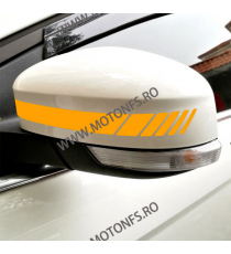 20cm x 2 cm 2Buc Autocolant / Sticker Moto / Auto Reflectorizante Stikere Negru Alb Rosu Galben Albastru Carena Oglinda Moto ...
