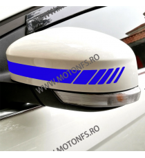 20cm x 2 cm 2Buc Autocolant / Sticker Moto / Auto Reflectorizante Stikere Negru Alb Rosu Galben Albastru Carena Oglinda Moto ...