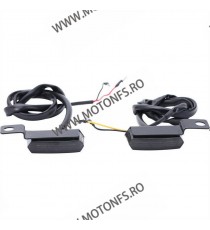 Set 2 Semnale Ascendent Universale Pe Led Material Aluminiu M8 Omologat E21 ,montaj la ghidon sau oglinzi 4SFT6  Semnale Moto...