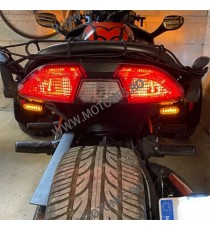 Set 2 Semnale Ascendent Universale Pe Led Material Aluminiu M8 Omologat E21 ,montaj la ghidon sau oglinzi 4SFT6  Semnale Moto...