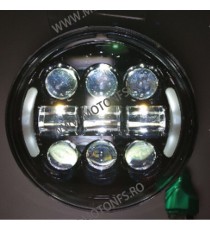 5.75 inch Far Universal Moto Omologat E9 semnalizare integrate Cafe Racer Chopper, Bobber Harley Davidson MS-6030F  Faruri Mo...