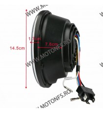 5.75 inch Far Universal Moto Omologat E9 Cafe Racer Chopper, Bobber Harley Davidson MS-1057-MS  Faruri Moto Universale 295,00...