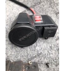 Priza USB x 2, Bricheta x 1 Moto, Led Rosu, Culoare Negru LT9ZK LT9ZK  Voltmetru / Prize Moto 49,00 lei 49,00 lei 41,18 lei 4...