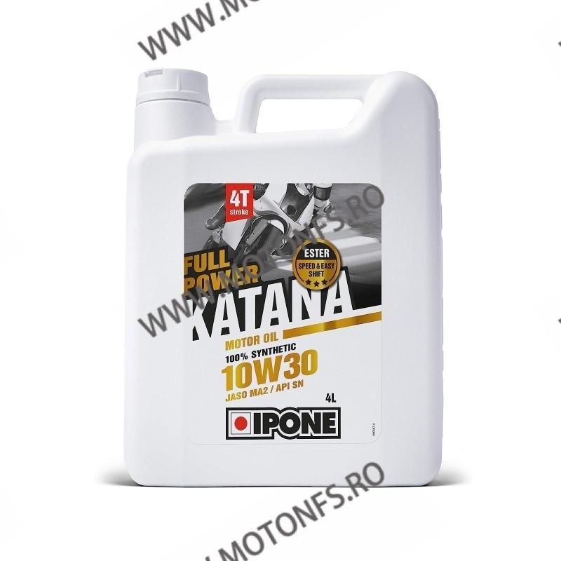 IPONE - FULL POWER KATANA 10W30 100% SINTETIC - 4L IP-800632 IPONE IPONE 10W-30 300,00 lei 270,00 lei 252,10 lei 226,89 lei -10%