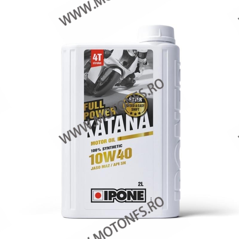 IPONE - FULL POWER KATANA 10W40 -100% SINTETIC 2L IP-800360 IPONE IPONE 10W-40 160,00 lei 144,00 lei 134,45 lei 121,01 lei -10%
