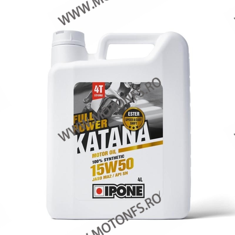 IPONE - FULL POWER KATANA 15W50 - 100% SINTETIC 4L IP-800358 IPONE IPONE 15W-50 300,00 lei 300,00 lei 252,10 lei 252,10 lei