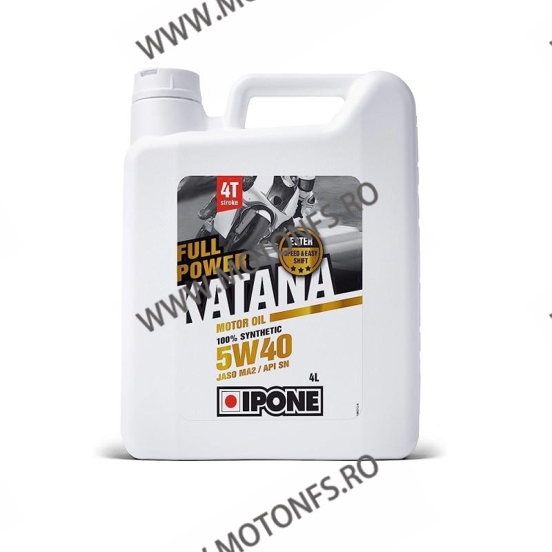 IPONE - FULL POWER KATANA 5W40 - 100% SINTETIC 4L IP-800363 IPONE IPONE 5W-40 300,00 lei 300,00 lei 252,10 lei 252,10 lei