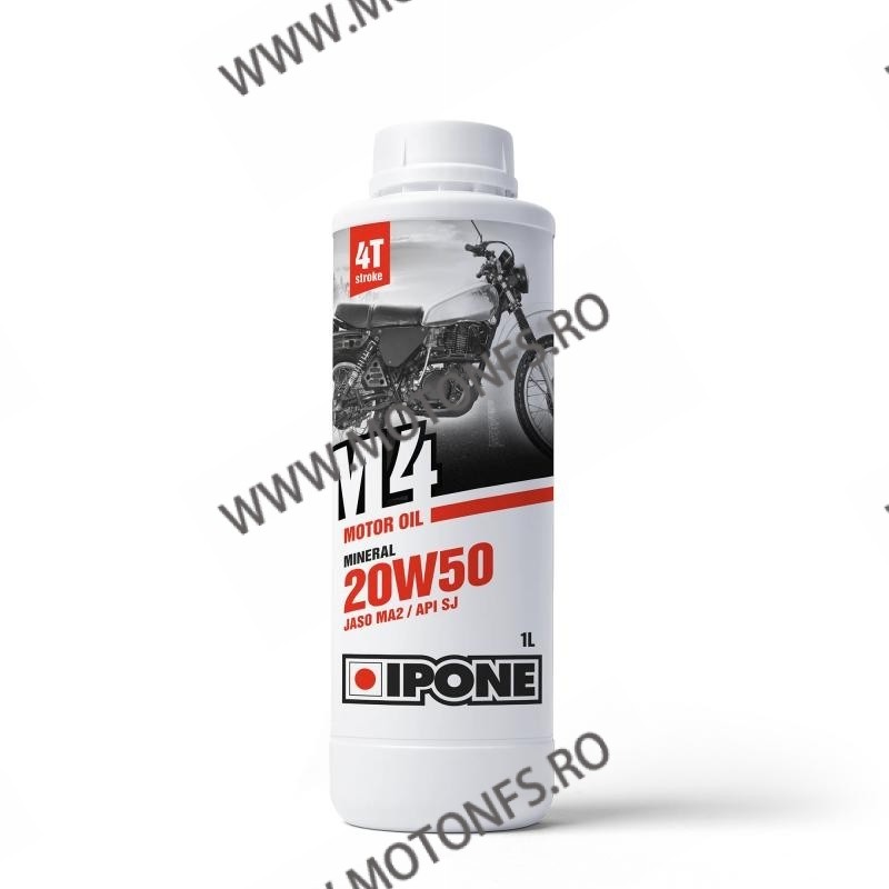ULEI DE MOTOR IPONE M4 20W50 MINERAL 1L IP-800068  IPONE 20W-50 60,00 lei 54,00 lei 50,42 lei 45,38 lei -10%
