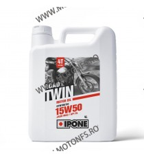 IPONE - ROAD TWIN 15W50 - 4L	The semi-synthetic engine oil for TWIN engines IP-800050 IPONE IPONE 15W-50 220,00 lei 220,00 le...