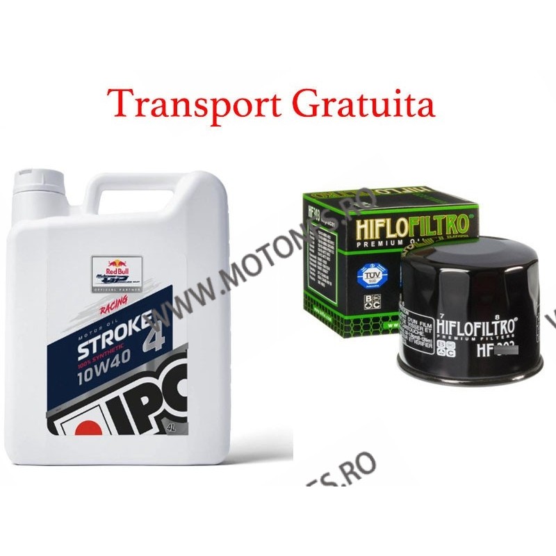 10W40 IPONE Ulei Motor Stroke 4 Racing 100% Synthetic 4L + Hiflo filtru standard Cadou + Tansport Gratuita IP-800050 OFERTA I... 10W40 IPONE Ulei Motor Stroke 4 Racing 100% Synthetic 4L + Hiflo filtru standard Cadou + Tansport Gratuita IP-800050 OFERTA I...
