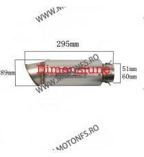 Toba / Tobe 295mm Negru Moto Replica SC PROJECT Cu Adaptor 38MM-51MM Yamaha Kawasa Suzuki Honda Ducati BMW Triumph Aprilia TO...