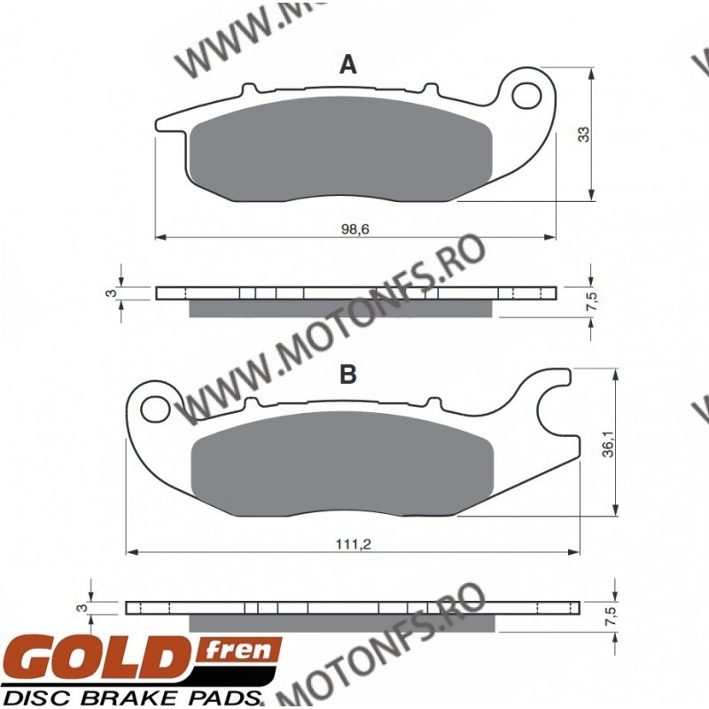 GOLDFREN Placute de frana fata 210 S3 797.S2.10 / 570-797 GOLDFREN Placute Frana GOLDFREN 119,00 lei 107,10 lei 100,00 lei 90...
